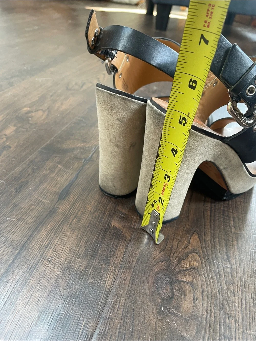 Michael Kors Black Leather Wide-Strap Block Heel Sandals
